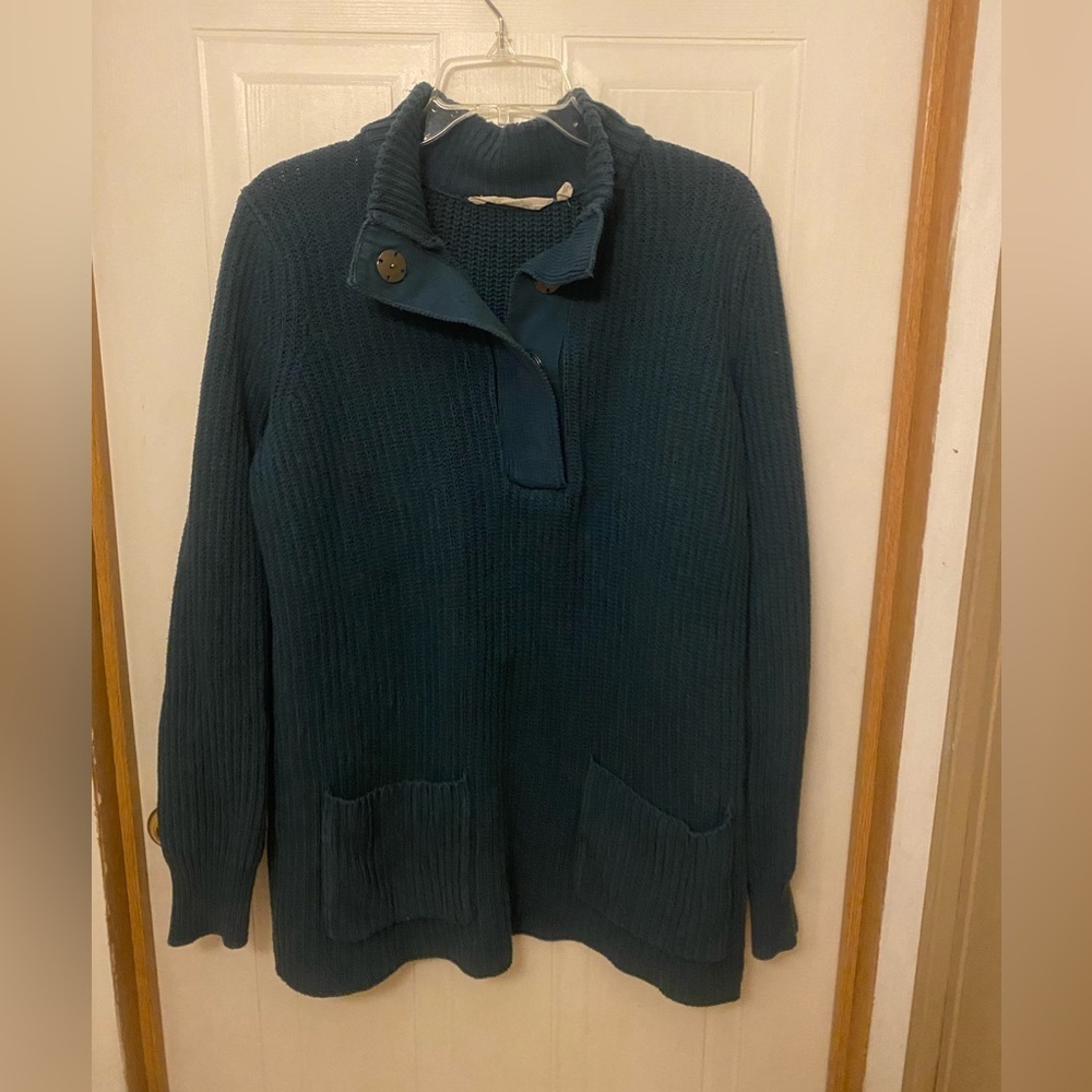 Soft Surroundings Cozy Green Knit Sweater M